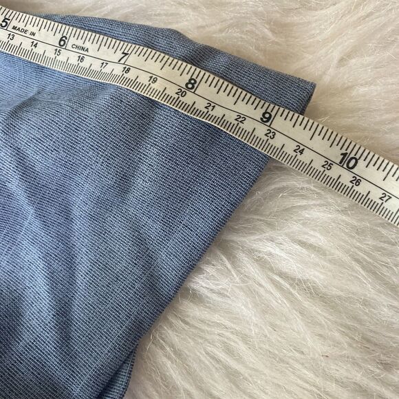 Fashion Bug Outfit Sz 16W 3 Pc Blue Blouse Pants Skirt Button Front Career Work - Picture 6 of 16